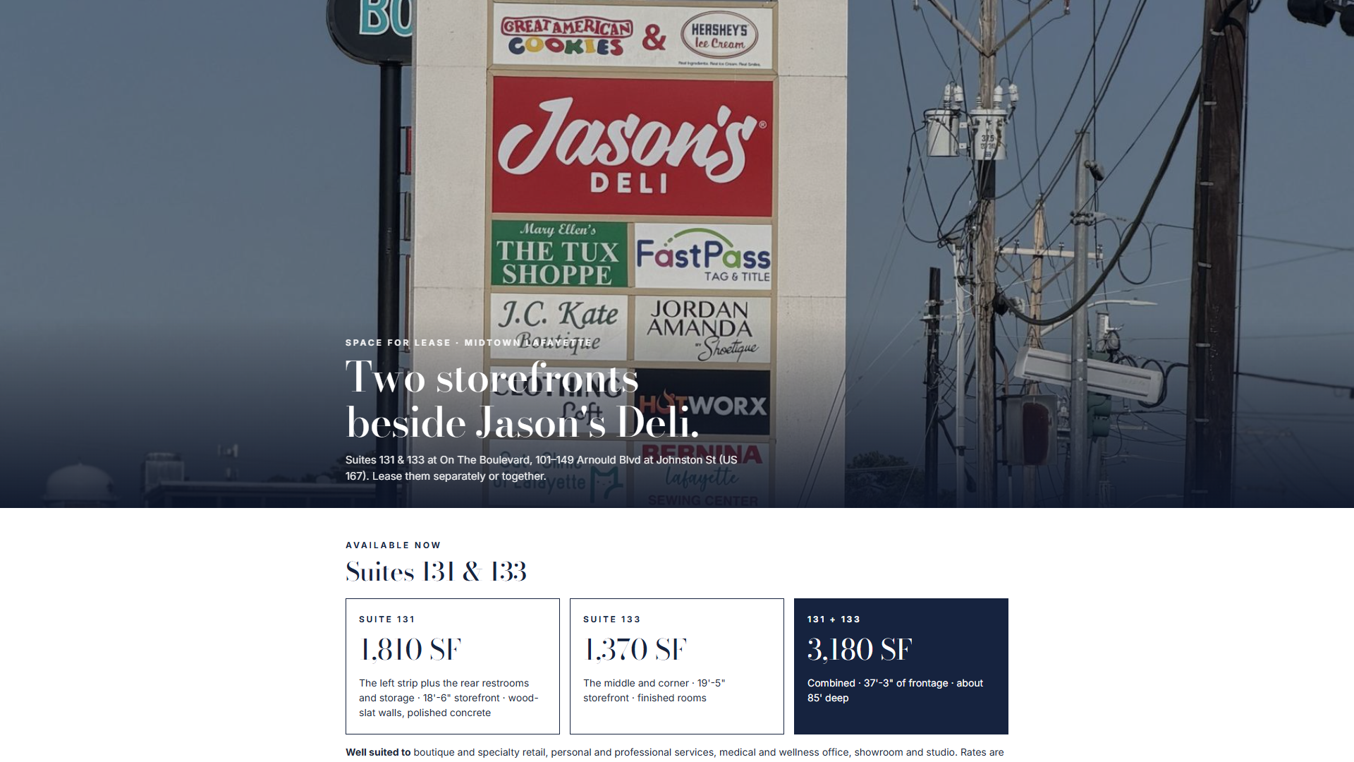 The public /leasing page